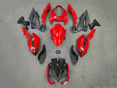 Beste Kawasaki Z400 Motorrad Verkleidung 2018-2024 - Rot Matt Schwarz
