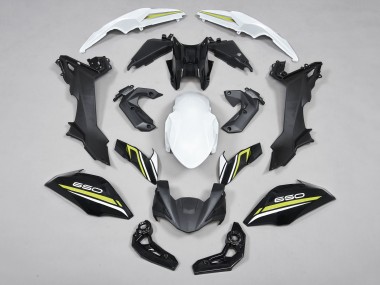Beste Kawasaki Ninja Z650 Motorrad Verkleidung 2017-2019 - Schwarz Weiss Gelb