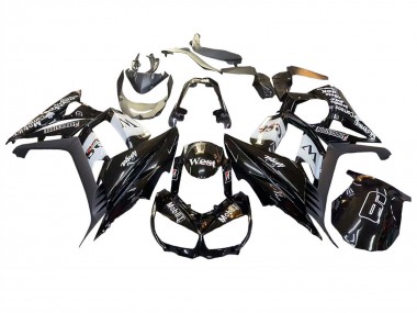 Beste Kawasaki Z1000SX Motorrad Verkleidung 2010-2016 - Glanzendes Schwarz Gold Weiss Mobil West
