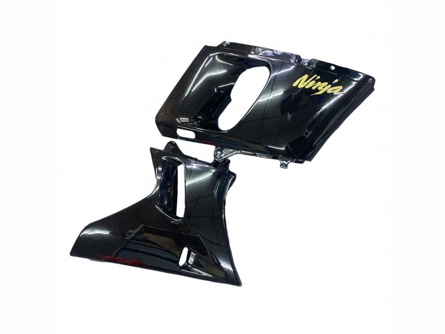 Beste Kawasaki ZZR400 Motorrad Verkleidung 1993-2007 - Glanzendes Schwarz Gold Ninja