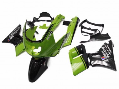 Beste Kawasaki ZZR600 Motorrad Verkleidung 1998-2003 - Grun Glanzendes Schwarz Elf Touch4 Bridgestone