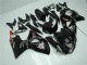 Beste Suzuki GSXR 1000 Motorrad Verkleidung 2009-2016 - Glanzendes Schwarz Rot Leuchtfeuer Motul