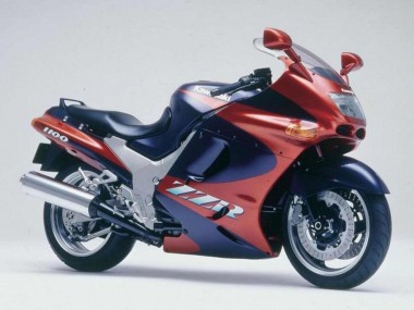 Beste Kawasaki ZZR1100 Motorrad Verkleidung 1993-2003 - Kastanienbraun Rot Dunkel Blau