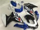Beste Suzuki GSXR 1000 Komplette Abs Verkleidung Kit 2009-2016 - Weiss Blau Schwarz