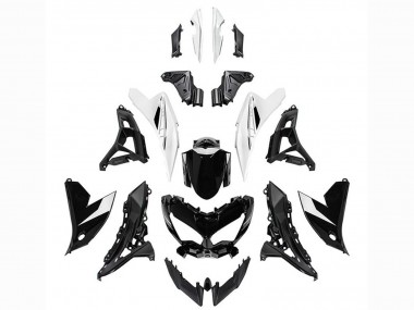 Beste Kawasaki Versys 650 Motorrad Verkleidung 2022-2025 - Glanzendes Schwarz Weiss