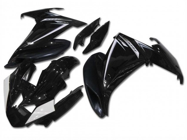 Beste Yamaha FZ6R Motorrad Verkleidung 2009-2015 - Glanzendes Schwarz Weiss