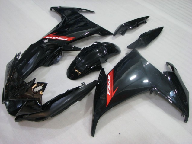 Beste Yamaha FZ6R Motorrad Verkleidung 2009-2015 - Glanzendes Schwarz Rot