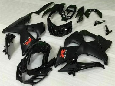 Beste Suzuki GSXR 1000 Motorrad Verkleidung 2009-2016 - Glanzendes Schwarz Matt Schwarz