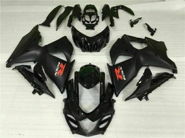 Beste Suzuki GSXR 1000 Motorrad Verkleidung 2009-2016 - Glanzendes Schwarz Matt Schwarz