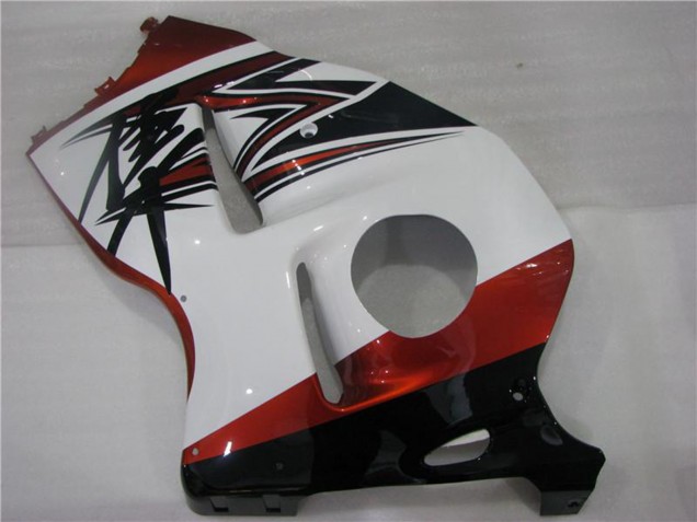 Beste Suzuki GSXR 1300 Hayabusa Motorrad Verkleidung 1996-2007 - Weiss Orange Schwarz