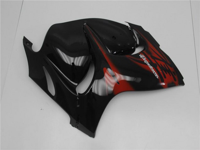 Beste Suzuki GSXR 1300 Hayabusa Motorrad Verkleidung 2008-2020 - Glanzendes Schwarz Rot