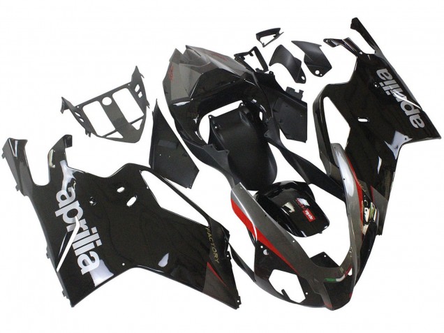 Beste Aprilia RSV1000 Motorrad Verkleidung 2003-2006 - Glanzendes Schwarz Grau Rot