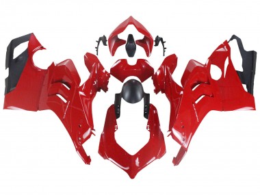 Beste Ducati Panigale V4 V4S Motorrad Verkleidung 2020-2021 - Rot Matt Schwarz