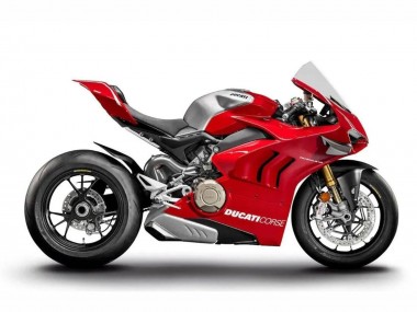 Beste Ducati Panigale V4 V4S Motorrad Verkleidung 2020-2021 - Silber Rot