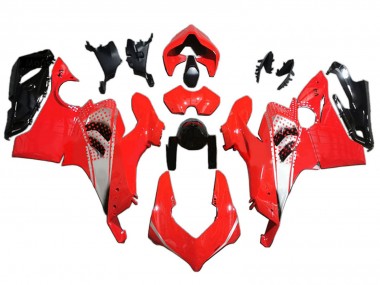 Beste Ducati Panigale V4 V4S Motorrad Verkleidung 2020-2021 - Rot Weiss Glanzendes Schwarz