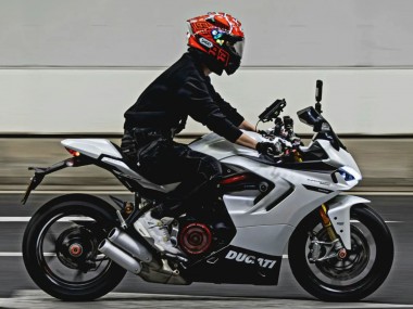 Beste Ducati 2021-2024 Ducati Supersport 950/950S Motorrad Verkleidung 2021-2024 - Weiss Schwarz