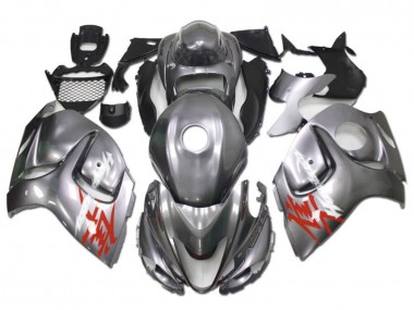 Beste Suzuki GSXR 1300 Hayabusa Motorrad Verkleidung 2008-2020 - Silber
