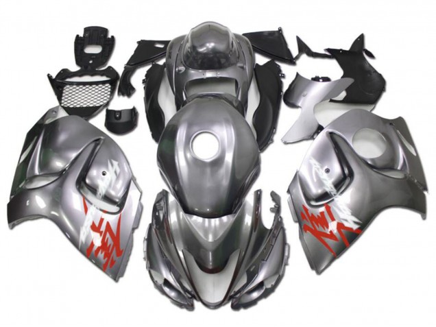Beste Suzuki GSXR 1300 Hayabusa Motorrad Verkleidung 2008-2020 - Silber