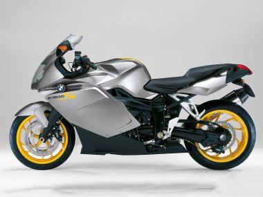 Beste BMW K1200S Motorrad Verkleidung Kit 2005-2010 - Silber Gelb Schwarz
