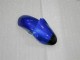Beste Kawasaki ZX6R Motorrad Verkleidung 2000-2002 - Blau Glanzendes Schwarz Elf Bridgestone