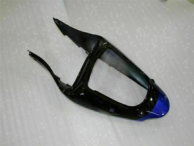 Beste Kawasaki ZX6R Motorrad Verkleidung 2000-2002 - Blau Glanzendes Schwarz Elf Bridgestone