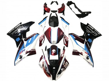 Beste BMW S1000RR Motorrad Verkleidung 2015-2016 - Weiss Rot Blau Glanzendes Schwarz
