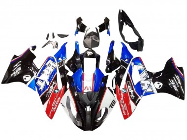 Beste BMW S1000RR Motorrad Verkleidung 2015-2016 - Blau Rot Glanzendes Schwarz