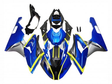 Beste BMW S1000RR Motorrad Verkleidung 2015-2016 - Silber Gelb Blau