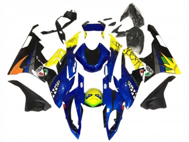 Beste BMW S1000RR Motorrad Verkleidung 2015-2016 - Gelb Blau Schwarz Hai