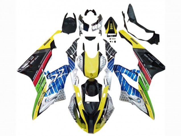 Beste BMW S1000RR Motorrad Verkleidung 2015-2016 - Gelb Blau Grun Rot Schwarz VR 46