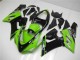 Beste Kawasaki ZX6R Motorrad Verkleidung 2005-2006 - Grun Glanzendes Schwarz Elf