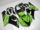 Beste Kawasaki ZX6R Motorrad Verkleidung 2005-2006 - Grun Glanzendes Schwarz Elf