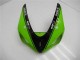 Beste Kawasaki ZX6R Motorrad Verkleidung 2005-2006 - Grun Glanzendes Schwarz Elf