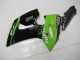 Beste Kawasaki ZX6R Motorrad Verkleidung 2005-2006 - Grun Glanzendes Schwarz Elf