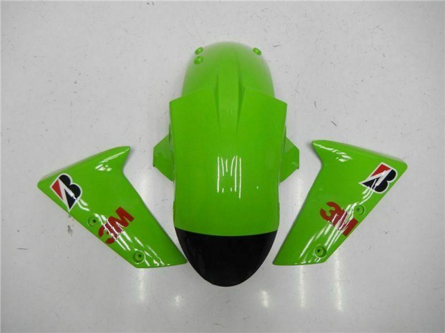 Beste Kawasaki ZX6R Motorrad Verkleidung 2005-2006 - Grun Glanzendes Schwarz Elf