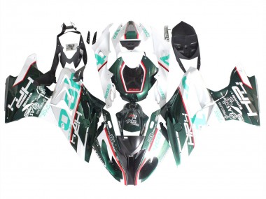 Beste BMW S1000RR Motorrad Verkleidung 2015-2016 - Weiss Grun Schwarz