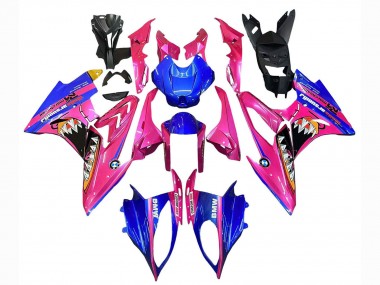 Beste BMW S1000RR Motorrad Verkleidung 2015-2016 - Rosa Blau Hai