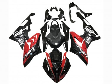Beste BMW S1000RR Motorrad Verkleidung 2015-2016 - Rot Schwarz Carbonfaser