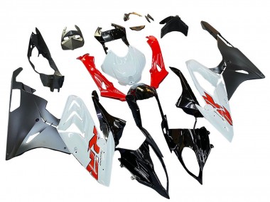 Beste BMW S1000RR Motorrad Verkleidung 2015-2016 - Rot Weiss Glanzendes Schwarz Matt Schwarz
