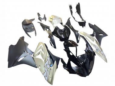 Beste BMW S1000RR Motorrad Verkleidung 2015-2016 - Silber Glanzendes Schwarz Matt Schwarz