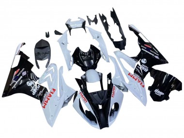 Beste BMW S1000RR Motorrad Verkleidung 2015-2016 - Weiss Glanzendes Schwarz Fiamm