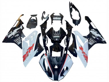 Beste BMW S1000RR Motorrad Verkleidung 2015-2016 - Weiss Glanzendes Schwarz