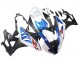 Beste BMW S1000RR Motorrad Verkleidung 2009-2014 - Weiss Blau Matt Schwarz