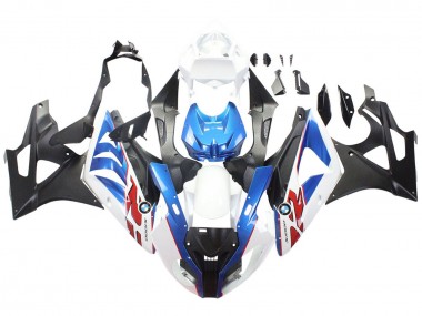 Beste BMW S1000RR Motorrad Verkleidung 2009-2014 - Weiss Blau Matt Schwarz