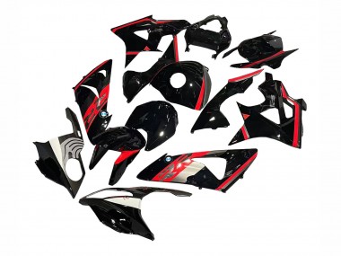Beste BMW S1000RR Motorrad Verkleidung 2009-2014 - Rot Glanzendes Schwarz