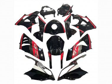 Beste BMW S1000RR Motorrad Verkleidung 2009-2014 - Rot Glanzendes Schwarz