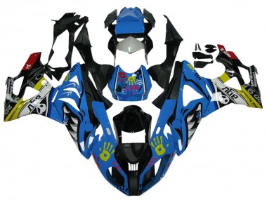 Beste BMW S1000RR Motorrad Verkleidung 2009-2014 - Weiss Blau Schwarz Gelb Hai