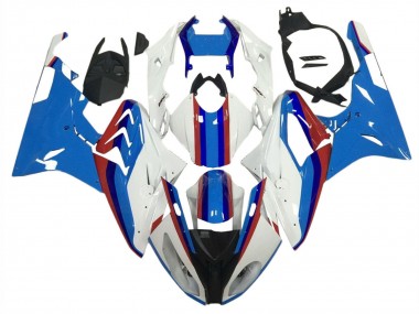 Beste BMW S1000RR Motorrad Verkleidung 2009-2014 - Weiss Rot Blau