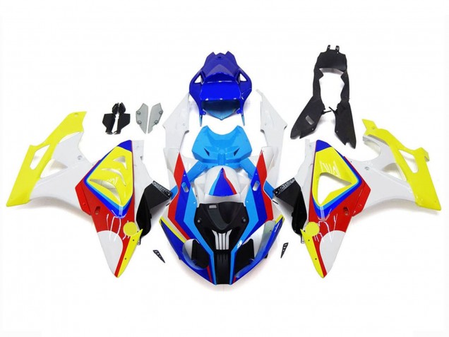 Beste BMW S1000RR Motorrad Verkleidung 2009-2014 - Weiss Rot Blau Gelb