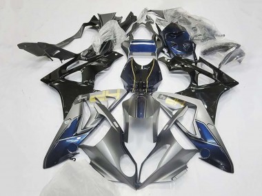 Beste BMW S1000RR Motorrad Verkleidung 2009-2014 - Silber Blau Glanzendes Schwarz